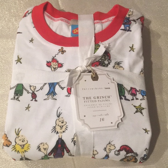 🎄Pottery Barn🎄The Grinch Fitted Pajama Set(Size 16 remaining) - Picture 7 of 8